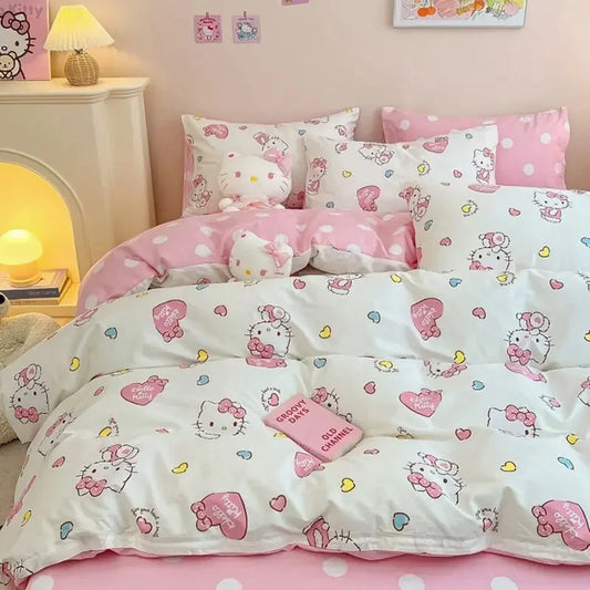 Hello Kitty Duvet Cover & Pillowcase Set