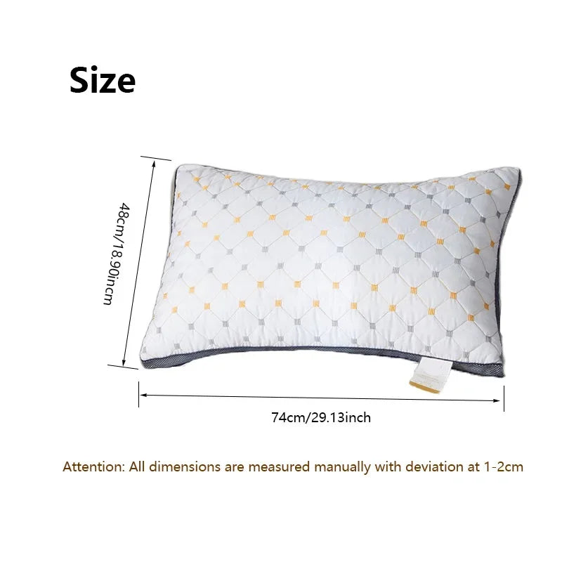 1pc Diamond Textured, Microfiber Filled Bedroom Pillow