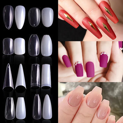 500 puntas de uñas postizas variadas.