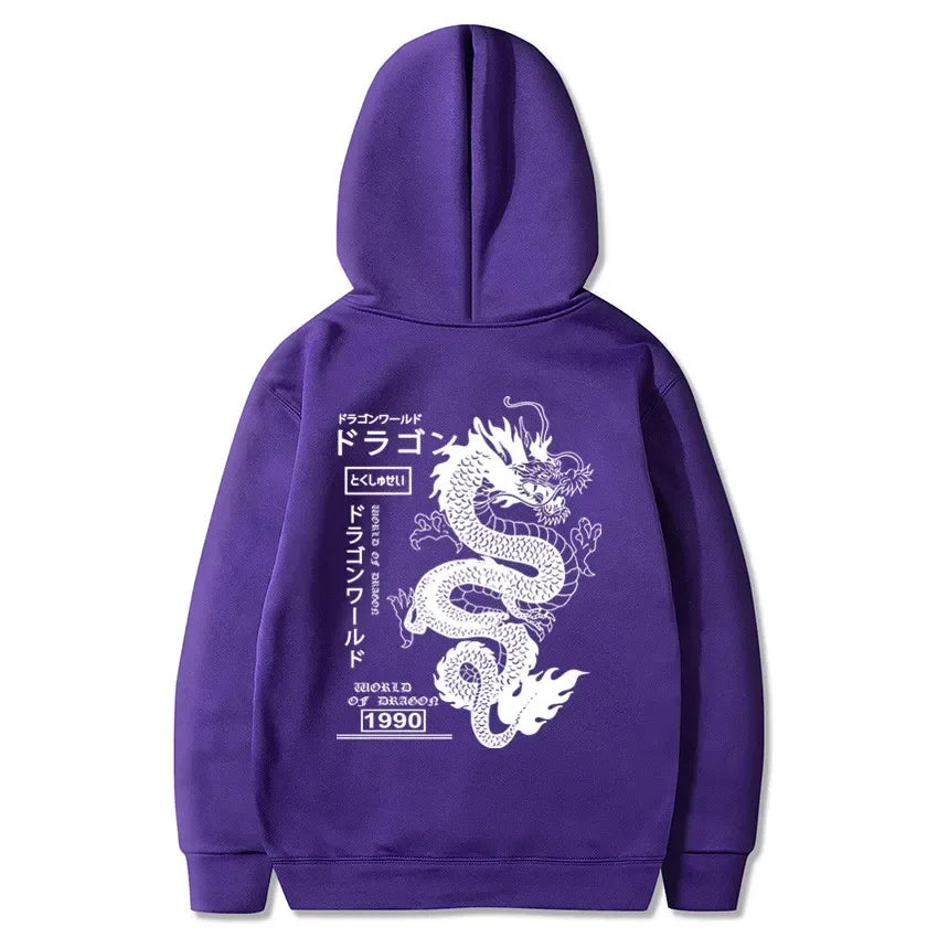 Japanese Dragon Styled Pullover Hoodies