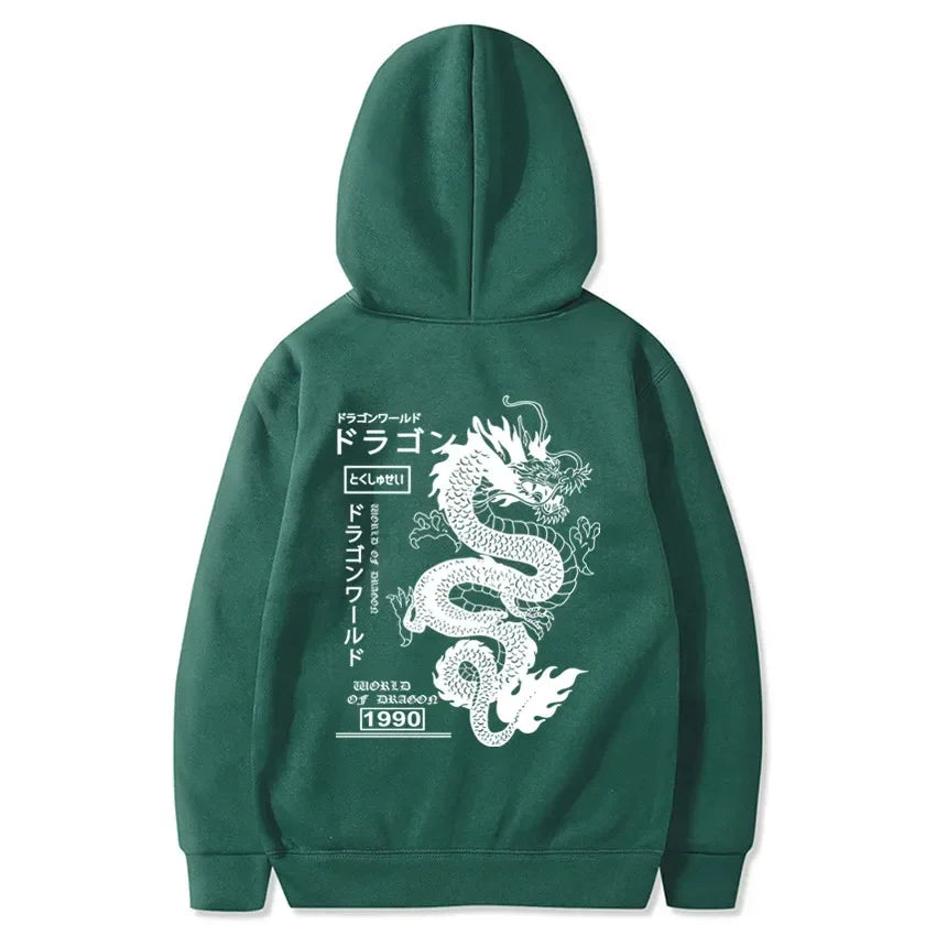 Japanese Dragon Styled Pullover Hoodies