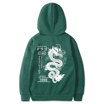 Japanese Dragon Styled Pullover Hoodies