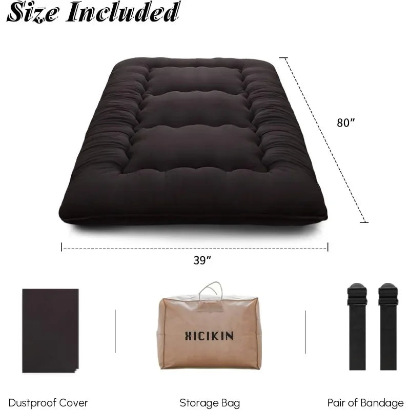 11in Thickness - Japanese Floor Roll Up Mattress Tatami Mat with Washable Cover