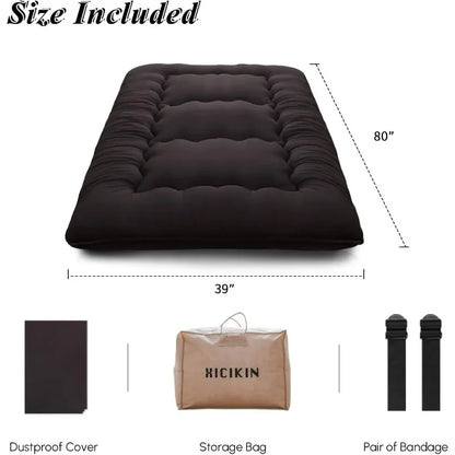11in Thickness - Japanese Floor Roll Up Mattress Tatami Mat with Washable Cover