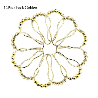 12pcs Stainless Steel Curtain Hooks
