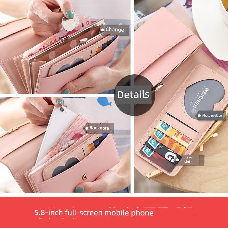 Lucky Hand-Held TriFold Long Wallet