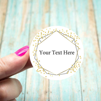 Pegatinas de brillo personalizables con tema dorado 