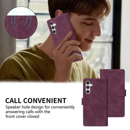 Funda de cuero con tapa magnética tipo billetera