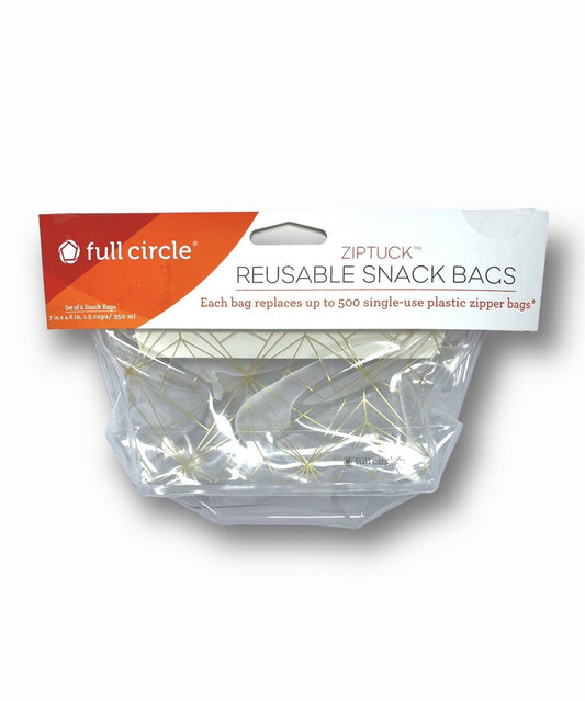 Paquete de 2 bolsas reutilizables del tamaño de un refrigerio